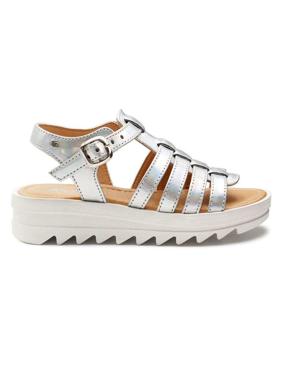Sandalia Daytona color plata para niña – Elefante