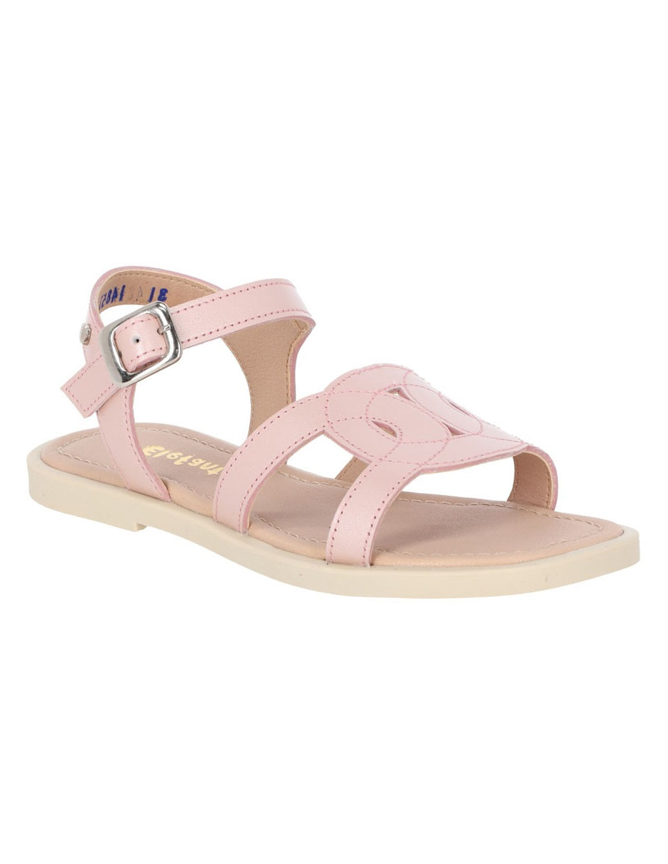 Sandalia Zara color plata y rosa para niña – Elefante (vista 2)