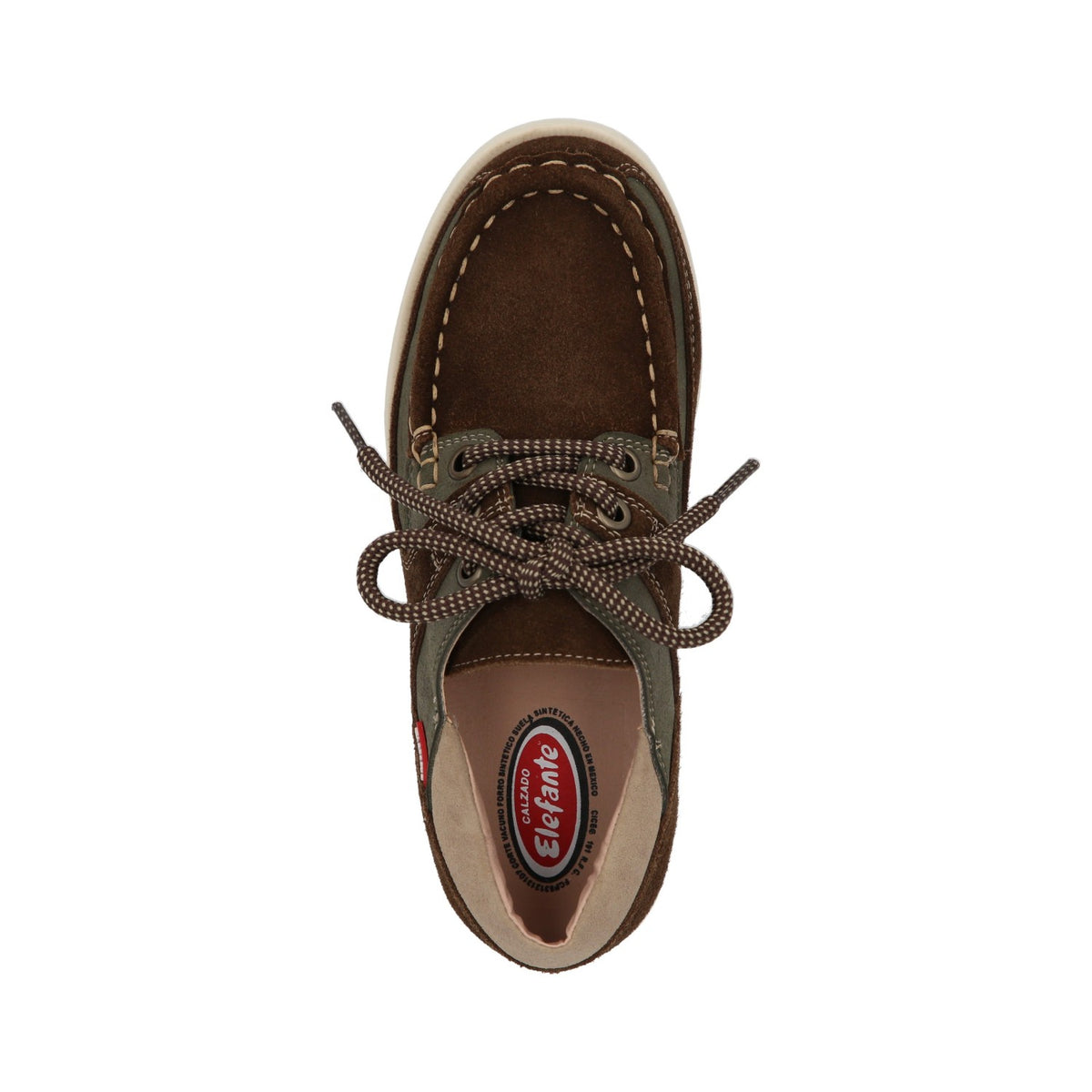 Zapato marinero London color verde para niño – Elefante (vista 3)