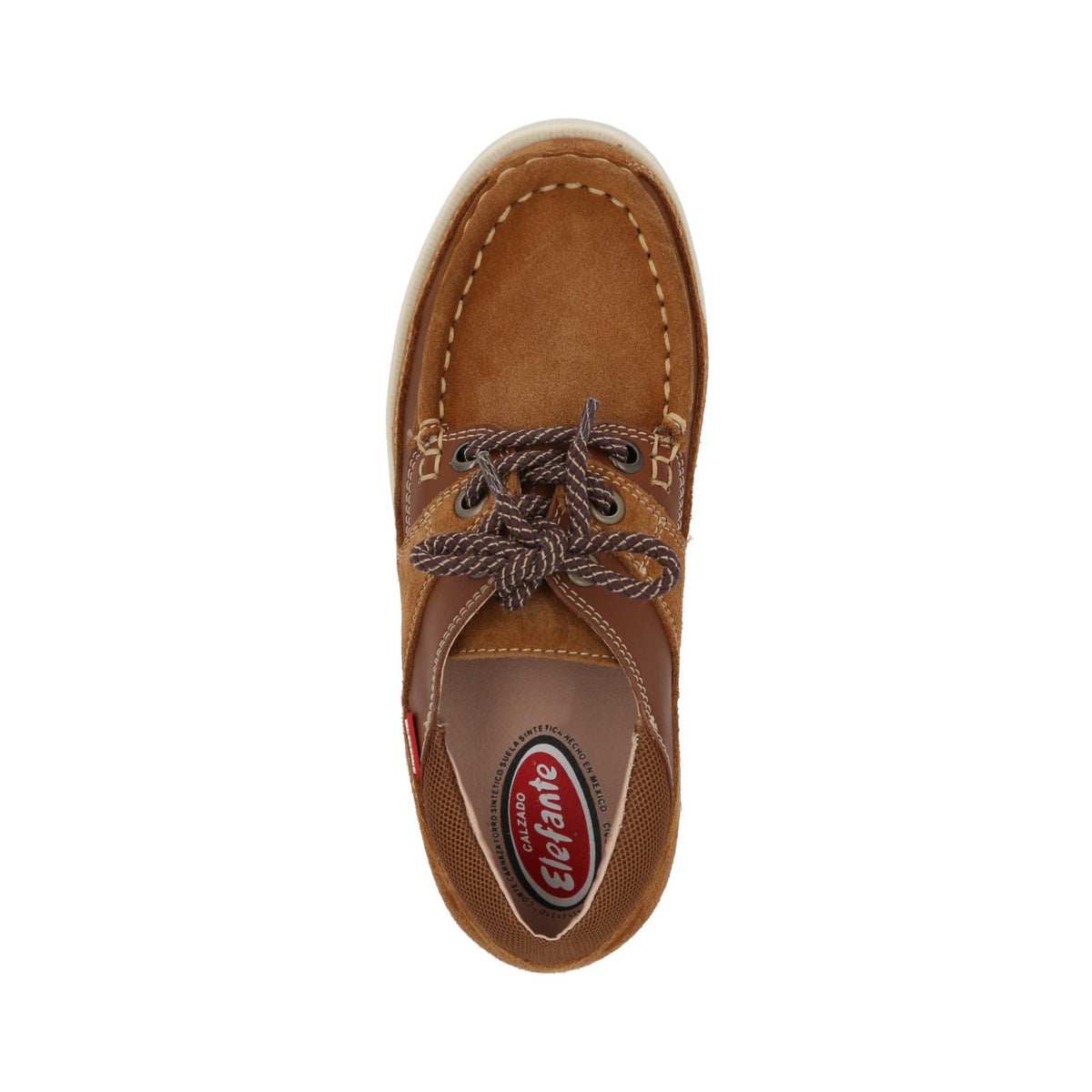 Zapato marinero London color café para niño – Elefante (vista 7)