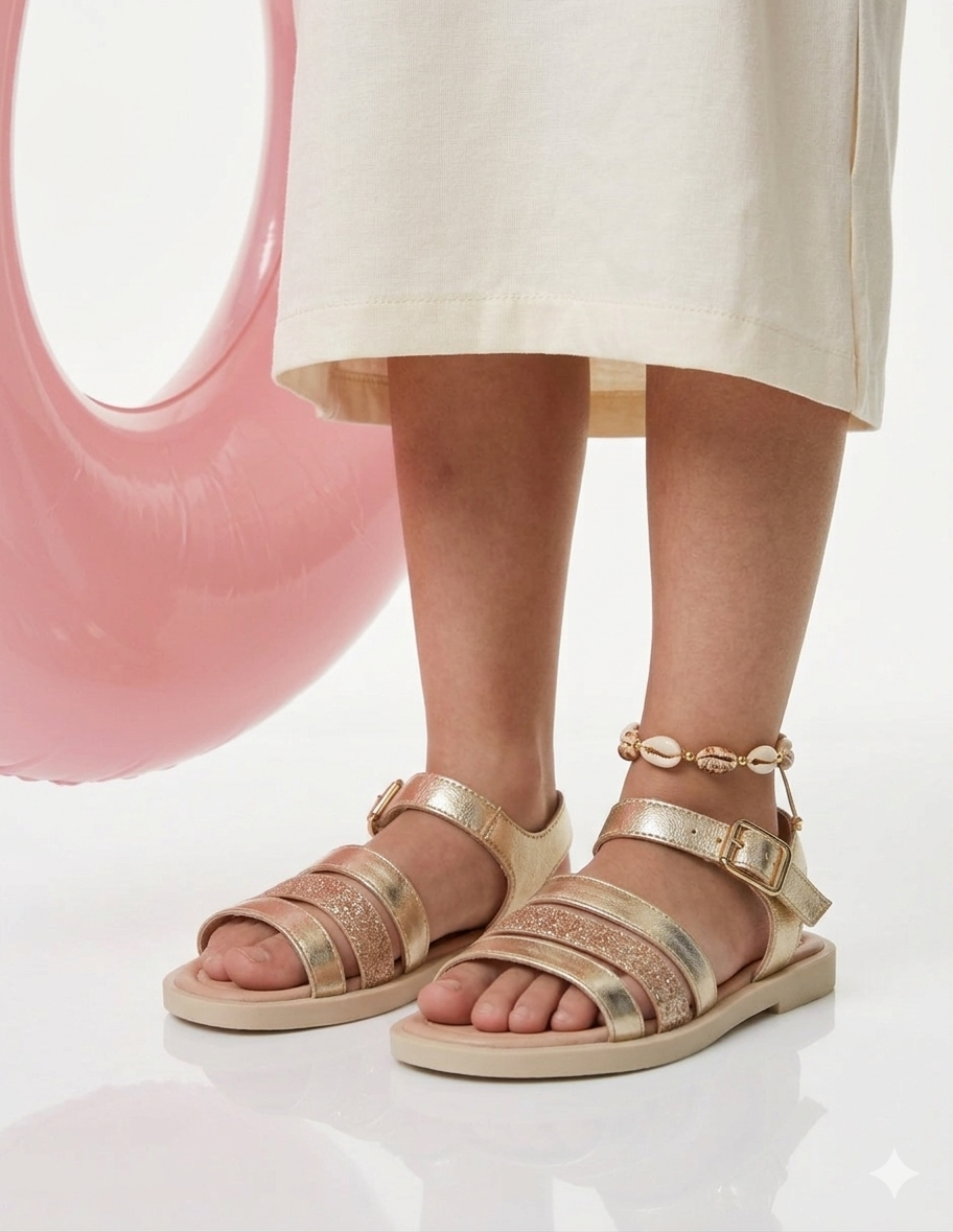 Sandalia Zara color oro para niña – Elefante (vista 2)